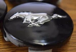 2015-2025 Ford Mustang Oem Center Cap FR3C-1A096-AC FR3C1A096AB Black & Chrome New. Price: $14.50.