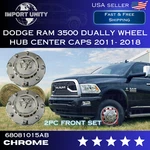 2X Front Chrome Center Hub Cap 68081010AB Fits For 2011-18 Dodge Ram 3500 Dually New. Price: $149.99.
