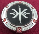 Karma Wheels Chrome / Black Custom Center # C412CAP (1) Used. Price: $29.95.