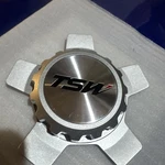 Tsw Wheels Silver Custom Piece Center Cap # PSCR67-2 / PSCQ83-3 Used. Price: $42.00.