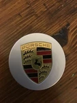 Genuine Porsche Wheel Center Cap Colored Crest Silver Background 000-044-606-01 New. Price: $44.00.