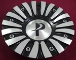 Phino Wheels Silver/gloss Black Custom Center Cap # CSPW118-1A SJ106-4W Used. Price: $59.95.