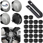 4 Pack Car Wheel Center Hub Cap Kit With 22 Lug Nut Covers, 2.2 In (56MM) New. Price: $42.85.