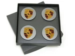 Porsche Macan 2014-2018 18" Wheel Center Caps Set Silver / Colored Crest New. Price: $249.00.