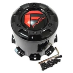 Fuel Gloss Black Center Cap 6-3/8"OD Bolt Dually Open-end Closed-end 1003-28GBQ Used. Price: $41.23.
