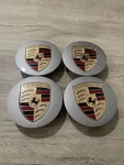 Porsche Cayenne 911 Center Caps Cayman 991 Panamera Factory Oem Gray 76MM Used. Price: $120.00.