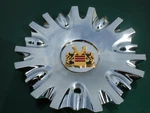 Vogue Custom Wheels V7 V-7 Chrome/gold Crest Center Cap P/n F202-11 Used. Price: $39.99.