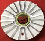 One Mystikol Wheels Gloss White Silver Custom Center Cap # C-007W 9128 Used. Price: $45.99.