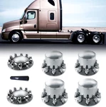 Chrome Front And Rear Axle Complete Wheel Set 33MM Screw-on Lug Nut New. Price: $242.48.
