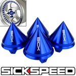 4 Pc Spiked Center Caps For AVID1 Jnc Esr Xxr Wheels/rims Blue P13 New. Price: $93.40.