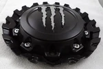 Monster Wheels Flat Black Custom Center Caps # M-835 / S1110-09 New. Price: $124.95.