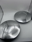 Set Of Cadillac Chrome Wheel Center Caps CM442 CM441 Laurel Wreath Emblem Used. Price: $55.79.