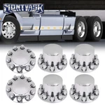 Silver Hub Cover Semi Truck Wheel Kit Axle 33MM Lug Front & Rear Complete New. Price: $180.91.