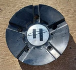 Helo Custom Wheel Center Cap, Gloss Black, Part Number HE846L153 02 Cracked Used. Price: $14.95.