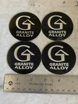 Four Granite Alloy Logo Sickers Decals Wheel Black Cover Center Cap C394L-GA New. Price: $19.99.