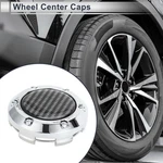 Wheel Center Caps 66MM Silver Tone 1PC With Black Carbon Fiber Pattern Sticker New. Price: $16.54.