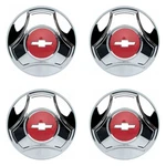 Hub Caps Chrome Plated Orange Painted Details Set Of Four Chevrolet C10 1964-... New. Price: $361.99.