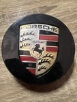 Porsche C-476-01 Wheel Black /gold Center Cap Single Used. Price: $30.00.