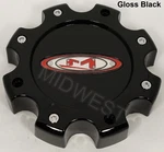 New 845L170B Moto Metal Lug 8X165.1 8X170 Gloss Black Red Wheel Center Cap. Price: $22.00.