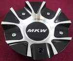 Mkw Wheels Gloss Black / Silver Custom Center Cap # MKC-F124B Used. Price: $69.95.