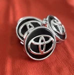 4X Toyota 62MM Black/chrome Wheel Center Caps For Camry Corolla Highlander Remanufactured. Price: $22.99.