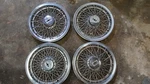 1980-1985 Oldsmobile 15" Wire Spoked Chrome Wheel Covers Hub Caps Used. Price: $199.99.