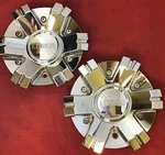 Two Like New Miror Custom Wheels Center CAP-577L202 Chrome Abs 9949-50 Used. Price: $35.99.