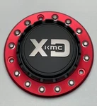 Used Kmc Xd Series Satin Black W/red Base Wheel Center Cap No Screws M-1050. Price: $39.99.