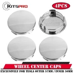 Kitspro 4PC Wheel Center Caps For Tesla Model Y 3 57MM 2.25INCH Chrome New. Price: $21.99.