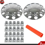 Wheel Axle Hub Kit Semi Truck Front 33MM Nut Covers Set 2 Of Chrome New. Price: $41.26.