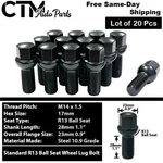 20X Black 14X1.5 Ball Seat Lug Bolts 28MM Shank Fit Mercedes Stock Wheels New. Price: $31.89.