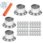 Semi 33MM Nut Covers Rear Chrome Wheel Axle Hub Kit Abs Plastic Set Of 4 New. Price: $90.41.