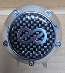 Enkei Chrome W/ Carbon Logo Wheel Center Cap C-H430 2.5" Od New. Price: $30.00.