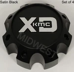 4 New Xd Series Satin Black Lug 8X170 Wheel Rim Center Caps 1079L170SB1-H63. Price: $96.00.