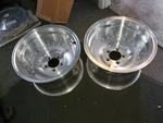 Pair (2) Ford Center Line Auto Drag 2.0 Wheels 15X10-56, 5X114.3, 81 Brushed Nce Used. Price: $500.00.