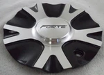 Forte Wheels Gloss Black / Silver Custom Center Caps # C-380-1 Used. Price: $69.95.