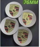 4 Porsche Silver Center Caps Concave 76MM Royal Crest 992 Cayenne ,911, Carrera, New. Price: $50.00.