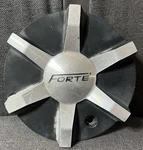 Forte Custom Wheel Center 62512285F-2 Black Metal Aluminum Rim Hubcap Cover Used. Price: $40.00.