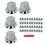 Lug Front 33MM Abs Wheel Center Cap Semi Truck Rear Axle Chrome Hub New. Price: $98.46.