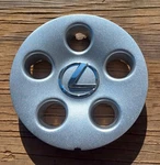 Lexus LS430 Center Cap, Chrome Emblem, 2001-2004 P/n 2414 Repainted Damaged Remanufactured. Price: $39.95.