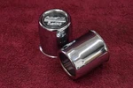 Vintage American Racing 3" Push Through Metal Chrome Center Cap Pair 899056 Used. Price: $38.00.