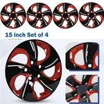 15" Set Of 4 Black&red Wheel Cover For 2013-2015 Honda Civic R15 Hubcaps Bolt-on New. Price: $49.99.