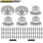 Fits Hub Kit 33MM Front & Rear Semi Truck Wheel Axle Covers Spiked New. Price: $171.15.