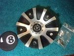 X1 V-line Black Machined Custom Wheel Part #716CAP1 And #SL1005-08 Center Used. Price: $67.99.